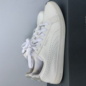 White and Silver Puma Sneakers